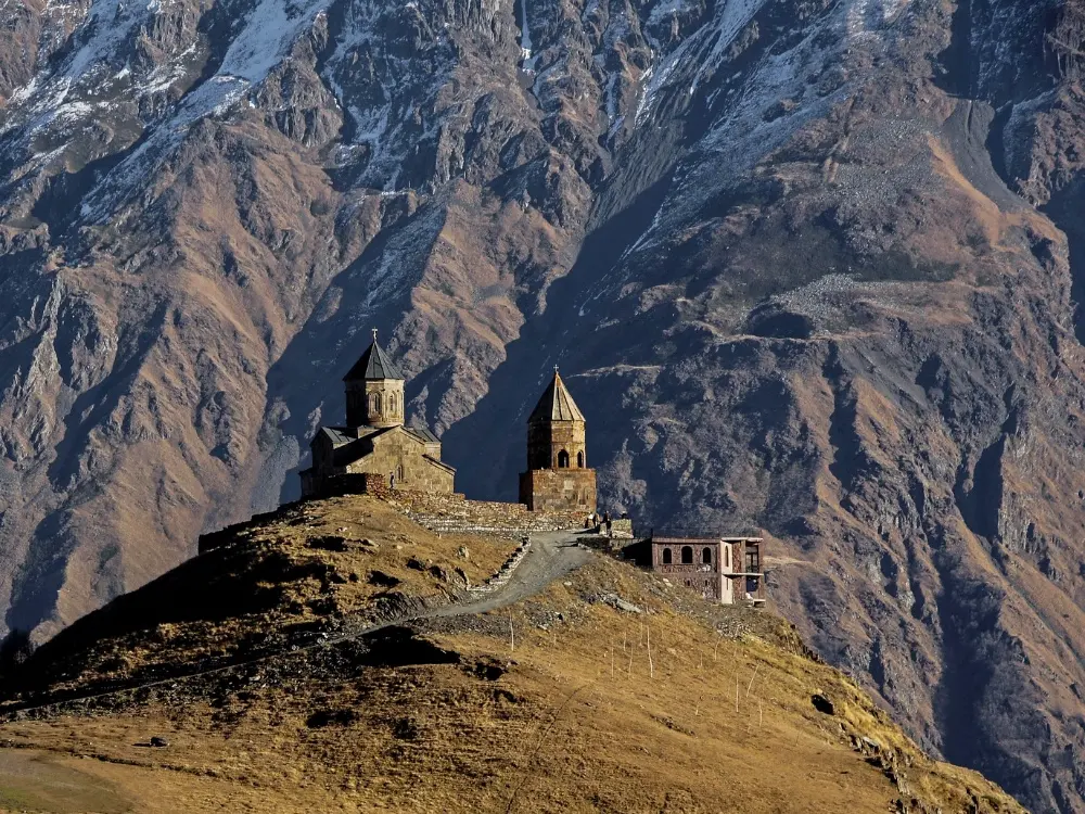 Monastery in a mountain valley